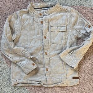 Kids Light Tan Button-Up Shirt